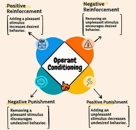 Figure 2: Flowchart showing the four basic operant procedures and their impact on behavior