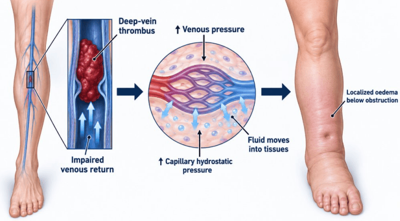 Deep Vein Thrombosis Inducing Localized Lower Extremity Edema