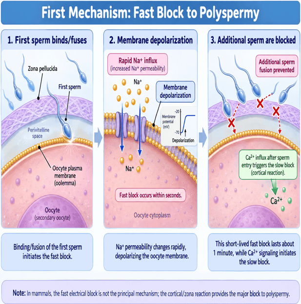 Fast Block to Polyspermy Diagram