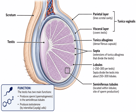 Functional Anatomy of the Testis Diagram