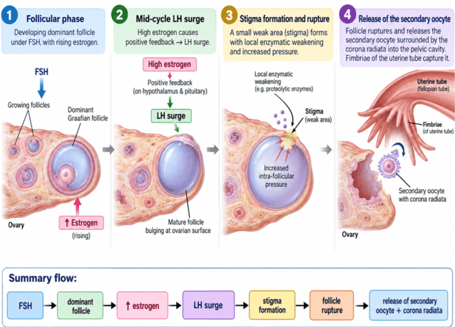 The Postulated Mechanism of Ovulation Diagram